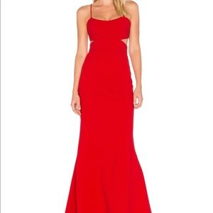 Jill Stuart Red Holiday Evening Gown Prom Dress 8